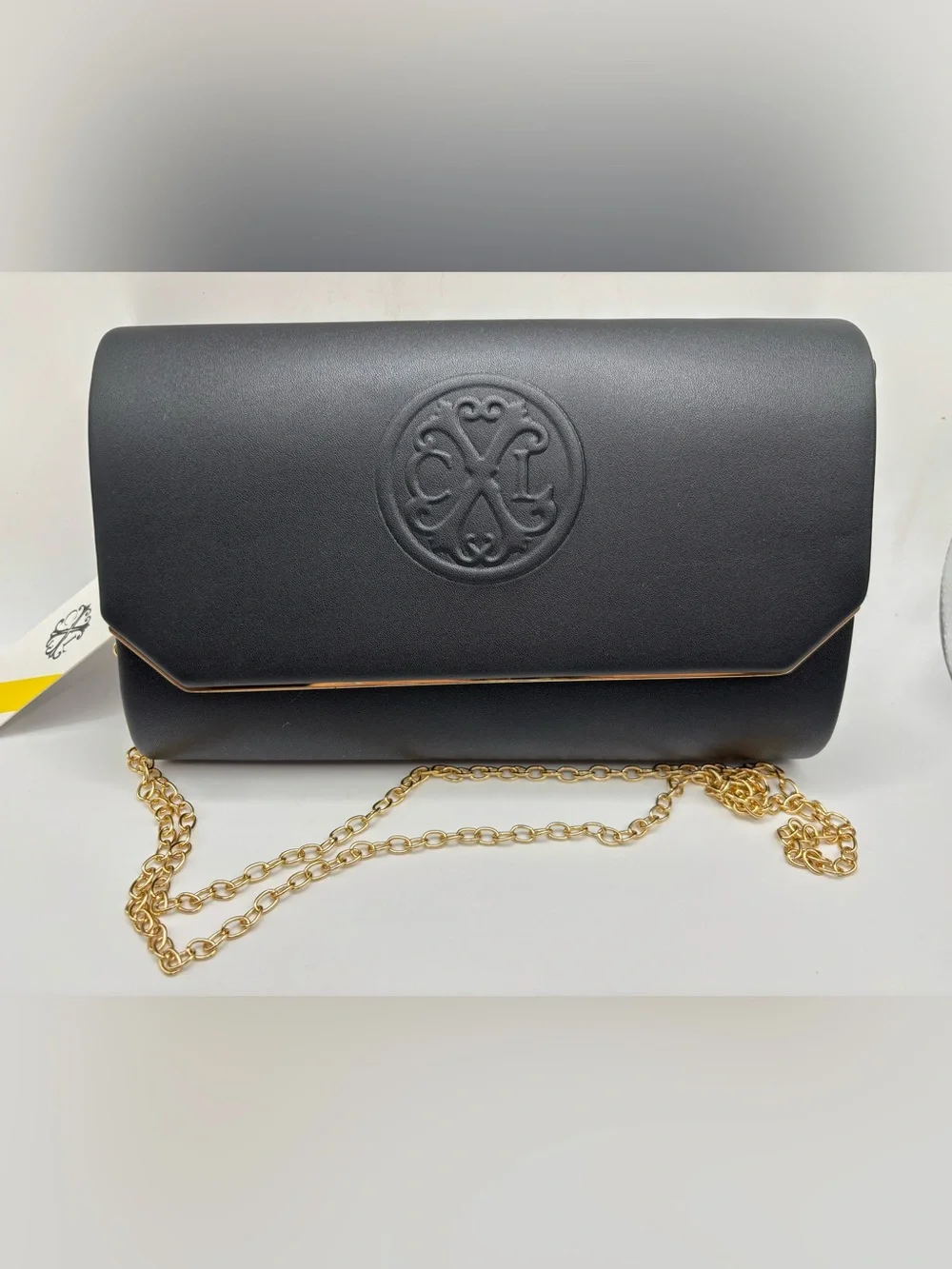 CXL By Christian Lacroix Black Madison Clutch Purse Bag Detachable Chain NWT